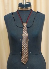 Vintage Silk Kids Easy Zip On Tie Boys' Striped Necktie Gold City Adjustable 80s