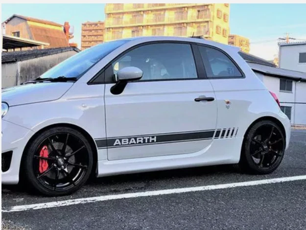 Fiat Abarth Rayas Laterales Gráficos 500 Calcomanías Ambos Lados Cualquier Año Foto 2 de 4
