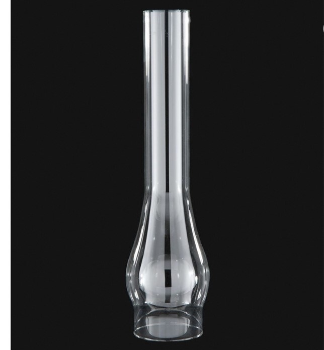 BP Lamp 3" x 14" Tall Clear Glass Oil Lamp Chimney #57972