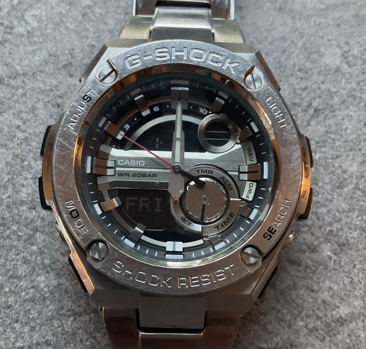 Casio G SHOCK G STEEL Men's Watch Stainless Steel W/Black