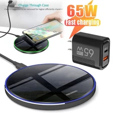 65W Mirror Fast Wireless Charger Mat Pad For Samsung Galaxy S25 S24 S23 Ultra FE