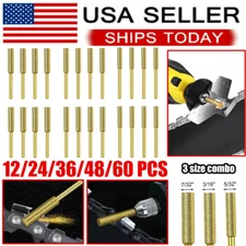 12-60Pcs Diamond Chainsaw Sharpener Burr Grinding Stone File 5/32" 3/16" 7/32"