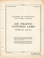 Air Traffic Control Lamp 1944 Handbook of Inst's W/Parts Flight Manual - CD