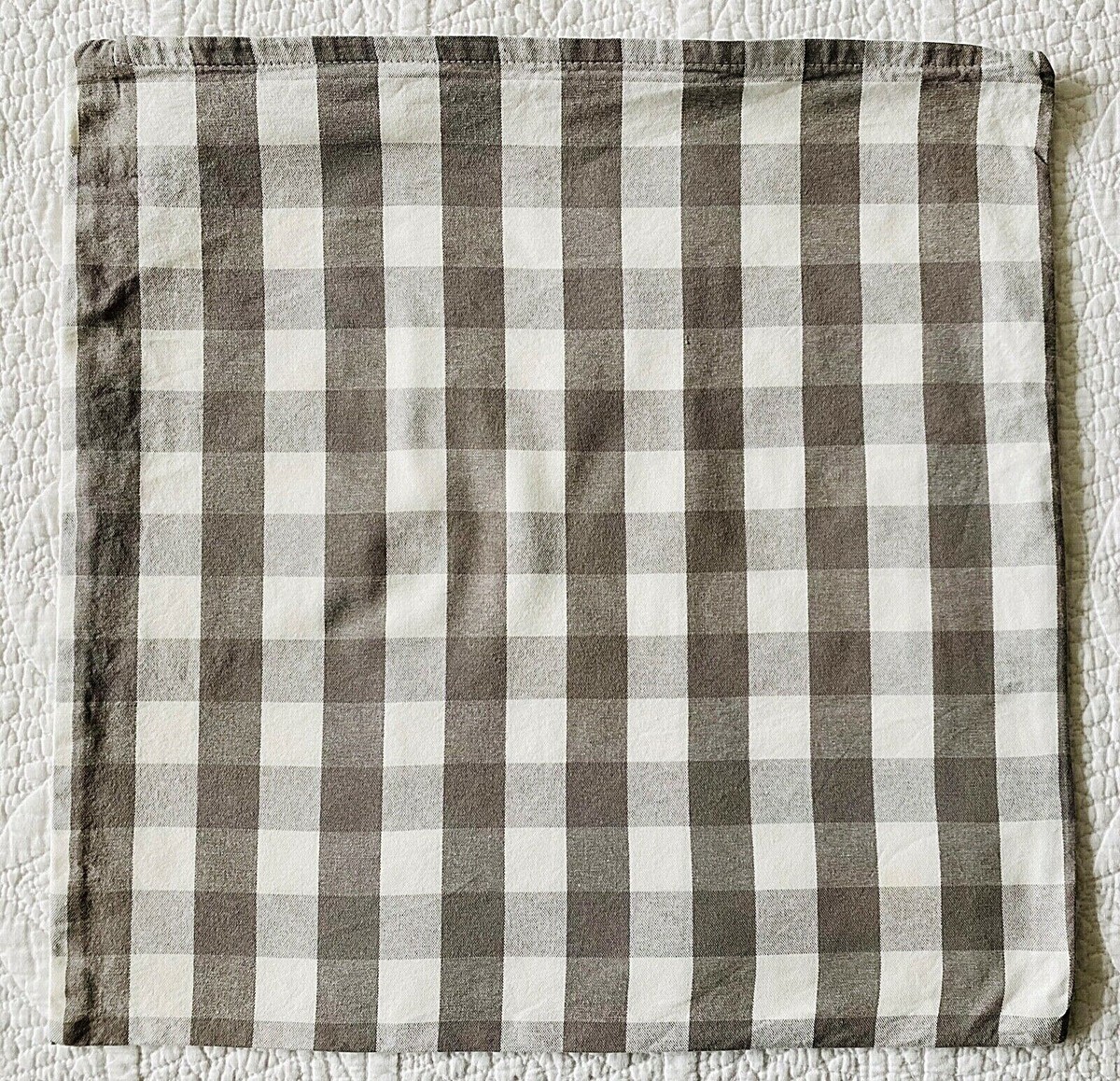 IKEA Smanate Grey White Check Reversible 20
