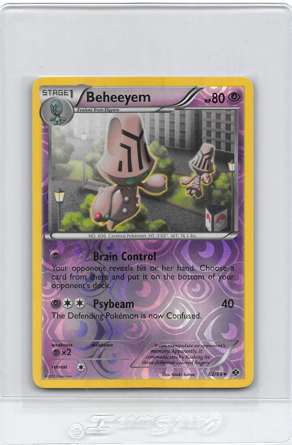 Beheeyem 62/99 - Reverse Holo - Black & White Next Destinies - Pokémon CARD - NM