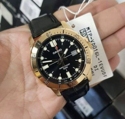 Casio MTP-VD01GL-1E Orologio Da Polso Uomo – Analogico Al Quarzo, Cassa In Acciaio, Quadrante Nero - 4