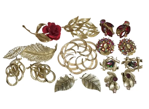 Vintage to Now ALL SIGNED Mix Jewelry Lot Lisner Weiss BSK Coro Matte Shiny