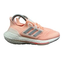 Adidas Ultraboost 22 Light Pink Grey White Shoes HR1030 Women's Size 6