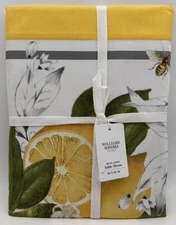 Williams Sonoma Meyer Lemon Table Throw ~ 50" x 50" ~ Yellow Multi