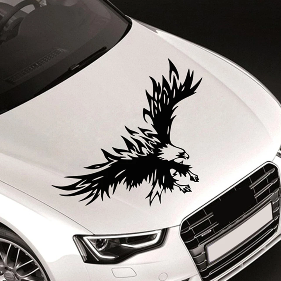 Black Flying Vinyl Graphics Decal Hood Sticker Car Front Stickers Decoration - Image 2 of 4