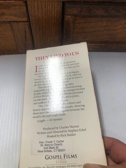 gospel films THEY LIED TO US VHS VIDEOTAPE -------B-71-d - Image 3 of 3