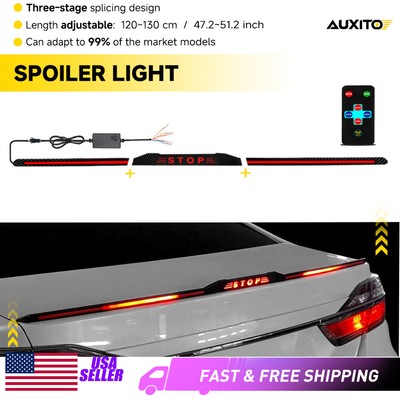 Universal LED Spoiler Light-''Stop'' Carbon Fiber Remote Control Length Adjustable