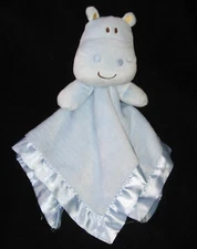 Cuddle Time Blue Hippo Security Blanket Baby Lovey