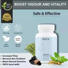 Mars by GHC Surge Max Contains Shilajit, Ashwagandha, 60Cap Pack of 1.
