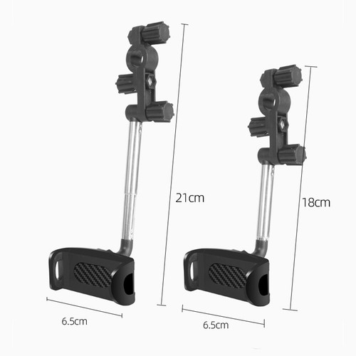 Car Phone Holder Rearview Mirror Mobile Phone Bracket Stretchable (Black) - Photo 10 sur 10