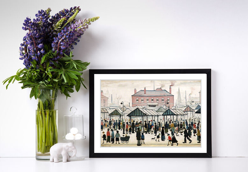 WINTER IN PENDLEBURY, L.S. LOWRY- DECOR FRAMED WALL ART PAPER - Foto 8