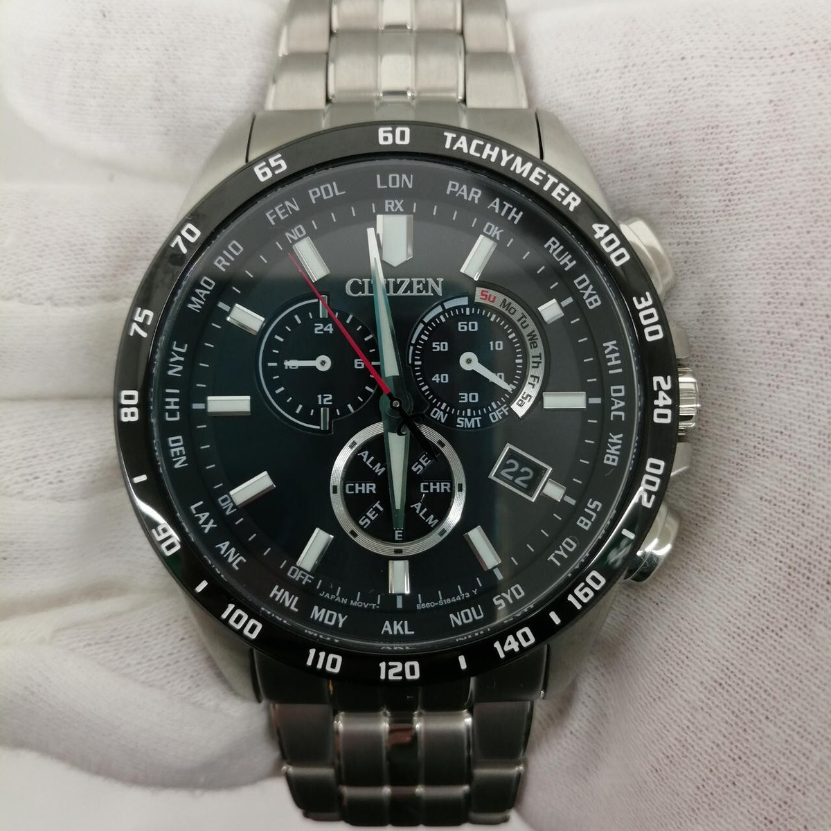 Citizen Eco-Drive Watch Quartz Men Black Dial Round GN-4W-S-12G