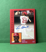 2019 Topps Update 1984 Topps Baseball Auto Red 11/25 Lou Brock #84A-LBR HOF RIP