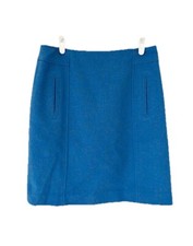 TALBOTS wool skirt size 6 blue straight pencil short