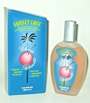 WOMEN SUNSET CAFE CHERRY BOMB 3.4 OZ EAU DE PARFUM SPRAY - NEW IN BOX ...