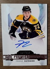 2015 2015-16 UPPER DECK PREMIER FRANK VATRANO ROOKIE AUTOGRAPH 087/399 #51 BRUIN