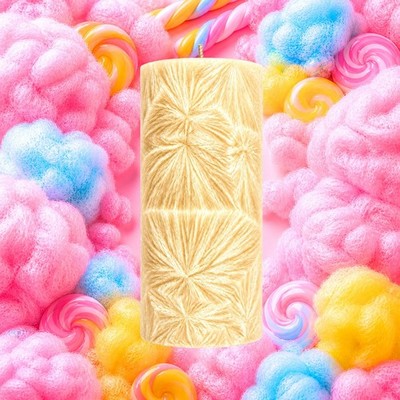 Fairy Floss Pillar Candle - 4 Sizes - Choose Your Colour