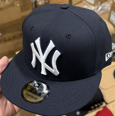 New Era New York Yankees SnapBack Hat 9Fifty BIG NY Logo Navy | eBay
