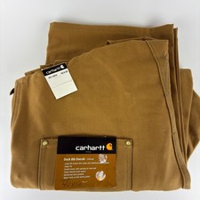 Carhartt Double Knees Duck Bibs Overalls Mens 42x30 R01 BRN Brown NWT NOS