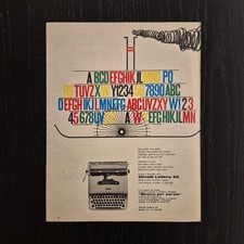 1959 #4 Olivetti Lettera 22 - Original AD Advertising 26x33 Pubblicità Vintage