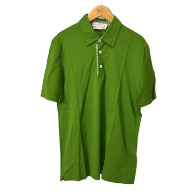Salvatore Ferragamo Polo Shirt Green S Short Sleeve Cotton