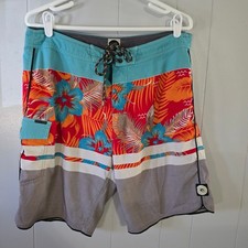 Rip Curl Board Shorts Mens 34 Multicolor Floral Tropical Surf Craft Swim Trunks