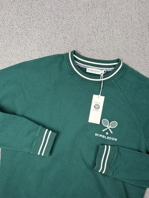 Wimbledon Sweatshirt Mens M Green Sweater Tennis Club Sweat Crewneck NEW