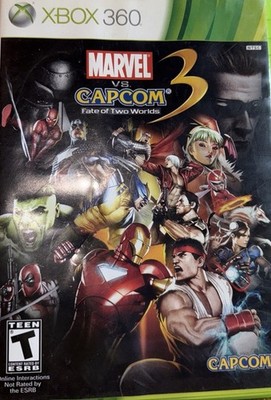 Marvel vs. Capcom 3: Fate of Two Worlds (Microsoft Xbox 360, 2011) with Book