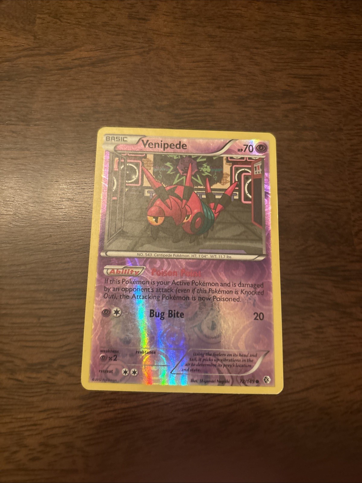 LP Venipede 72/149 Boundaries Crossed Reverse Holo