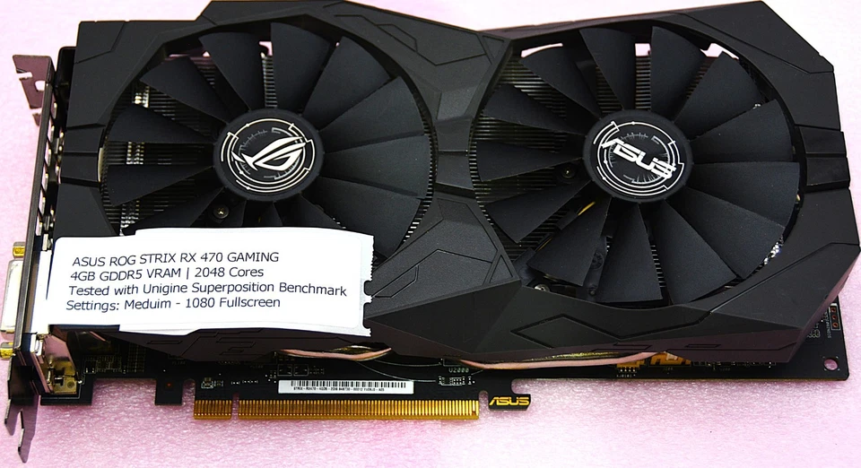 ASUS ROG STRIX AMD Radeon RX 470 GAMING 4GB GDDR5 2048 Core IN BOX *USED/TESTED* - Image 2 of 4
