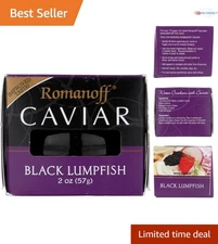 Black Lumpfish Caviar 2 Oz Pack of 3 Luxury Gourmet Seafood
