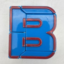 Alpha Bots Letter B Blue White Faded Red Robots Alphabet Transformers