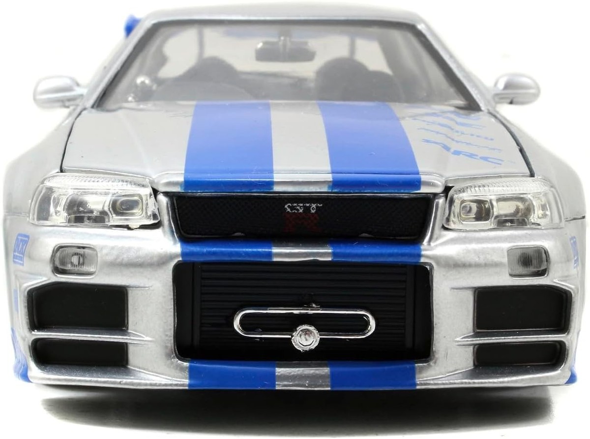 Fast & Furious-Inspired Nissan Skyline Silver & Blue Die
