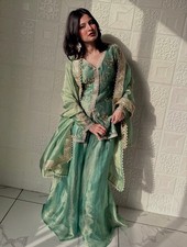 Stunning Look Heavy Roman Silk Salwar Kameez With Dupatta For Women