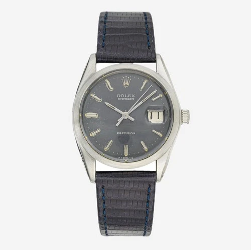 Vintage 1969 Rolex OysterDate Precision Watch in Stainless Steel 34mm Ref.6694