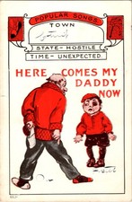 Spanking - Unusual Vintage Postcard - Corporal Punishment f/13 BI8121