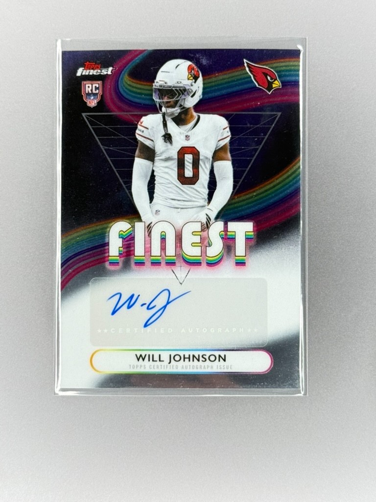 2025 Topps Finest Will Johnson Auto Autograph RC #RFA-WJ Cardinals Rookie