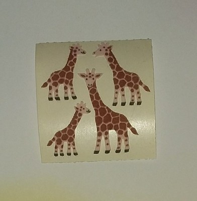  Sandylion Abriss Giraffen Fuzzy Stoff Scrapbooking Sticker 80er 90er 