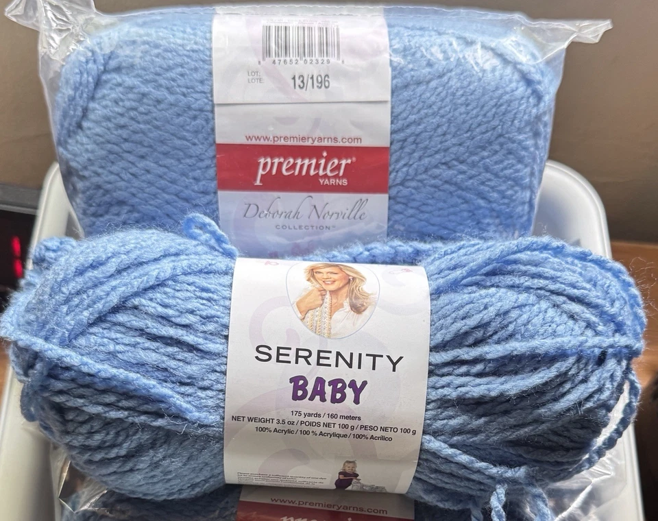 Hilo bebé Premier Norville Serenity aciano (5 + 1 usado inicialmente) mismo lote Foto 4 de 4