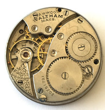 Antique 3/0s Waltham, Mass Pocket Watch Movement 7 Jewels