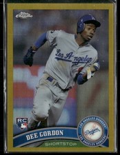 Dee Gordon Rookie #/50 Gold Refractor 2011 Topps Chrome Los Angeles Dodgers