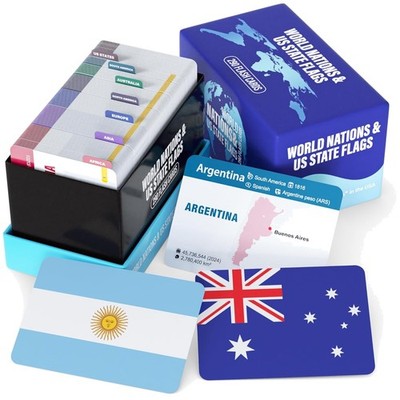Comprehensive Geography Flash Card Set - 240 Countries