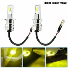 2pcs H3 Bright Yellow Whiteblue Led Bulbs Replacement For Car Truck Fog Lights