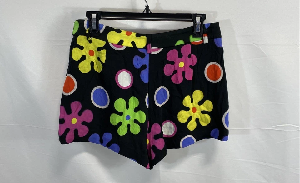 Pantalones Cortos Informales de Verano Moschino Para Mujer Multicolor Estampado Floral Talla 8 Foto 2 de 4