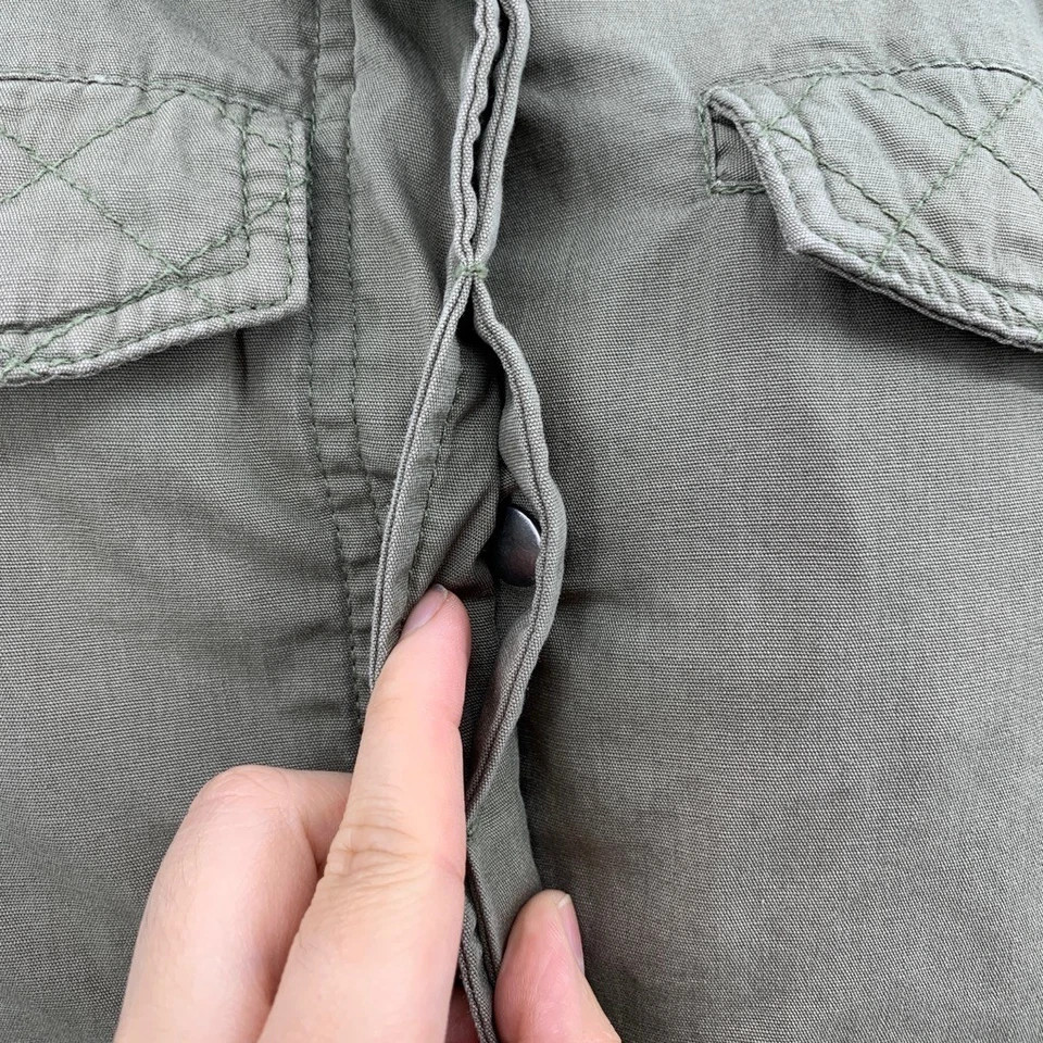 Volcom Vest Womens XS Extra Small Ivy Pile Lined Detachable Hood Snap Buttons - Image 4 of 4